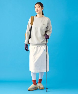 SHARE PARK LADIES 【UVカット・吸水速乾・ストレッチ・軽量・アンチピリング 】ダンボールクルーネックスウェット（S・Mサイズ） ベージュ系