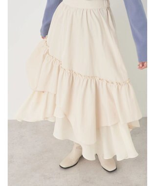 earth music&ecology イレヘムティアードスカート Ivory