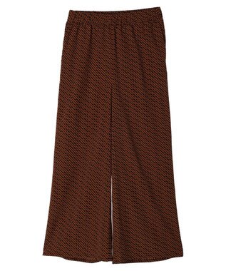 Green Parks ・ｆｕｒｒｙ　ｒａｔｅ　キカガクガラギャザーパンツ Brown