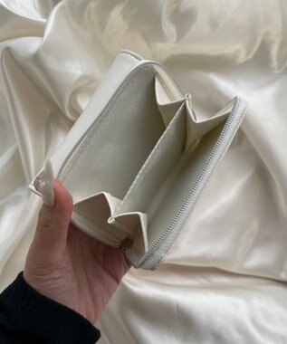 WEGO メタルリボンレターフラップウォレット ホワイト