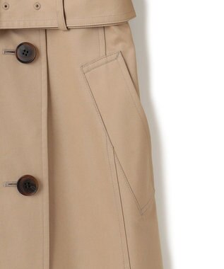 23区 S 【撥水加工】エアータンブラー TCギャバジン ロング トレンチコート キャメル系
