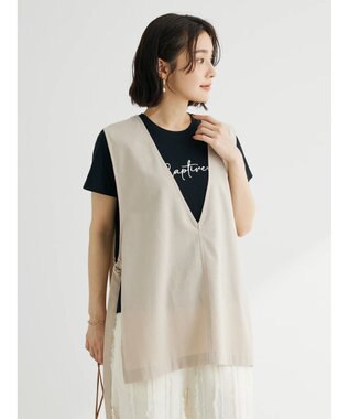 Green Parks ・Ｐｅｔｉｔ　Ｆｌｅｕｒ　ロゴ刺繍Ｔシャツ Black