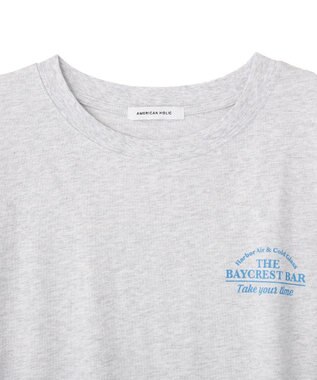 AMERICAN HOLIC BARロゴプリントTシャツ Light Gray Mixture