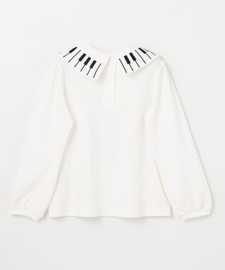 ANY KIDS 音符＆鍵盤デザインブラウス エクリュ×鍵盤