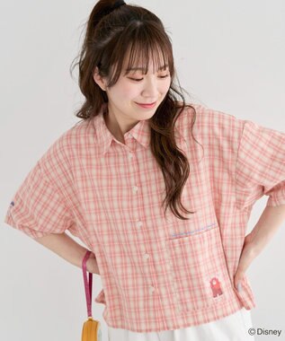 Green Parks シュガーラッシュ　／　チェックショート丈シャツ Red