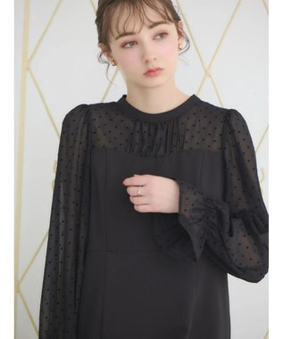 earth music&ecology シアードットドッキングワンピース Black