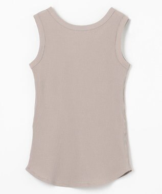 ANY L リブタンクトップ グレージュ