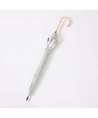 UNBILLION カシュネ cachenez / 【晴雨兼用】【日傘】 【UV カット率99.999.9％以上】PU切り継ぎボーダーバルーンショートパラソル グリーン