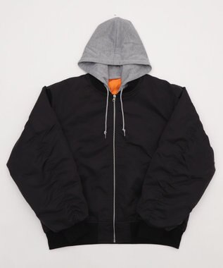 WEGO 【ユニセックス着用ITEM】2WAYフードパファーMA－1 ブラック