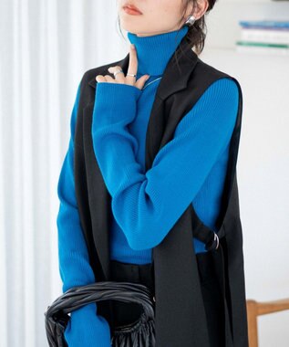 WEGO リブタートルネックニット