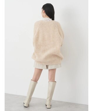 earth music&ecology フワフワＭＩＸヤーンカーディガン Light Beige