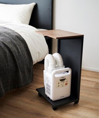 tower キャスター付き 目隠し布団乾燥機スタンド タワー ブラック ブラック