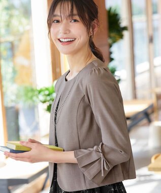 Tiaclasse L 【新色追加】リボン袖ジャレロ モカ