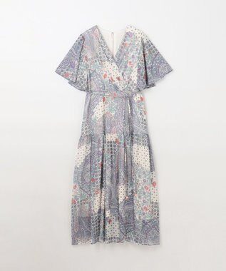 GRACE CONTINENTAL ペイズリーカシュクールワンピース ベージュ