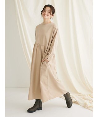 CRAFT STANDARD BOUTIQUE コーデュロイアシンメトリーワンピース Beige