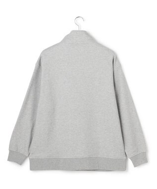 J.PRESS YORK STREET 【UNISEX】裏毛ロゴハーフジップ スウェット ライトグレー系