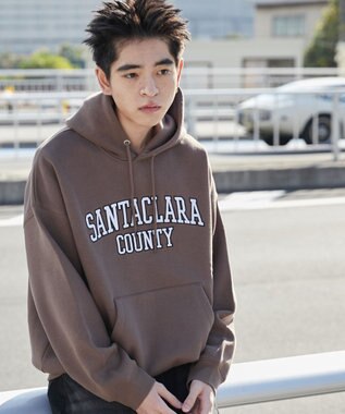 WEGO ワッペンロゴパーカー ブラウン