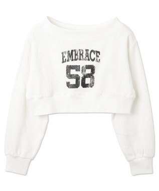 WEGO オフショルショートスウェット ホワイト