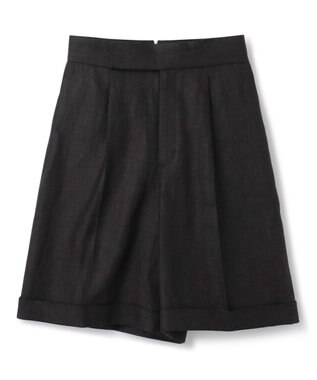 uncrave ヘリンボーン リネン ショートパンツ（uncrave WHITE） ブラック