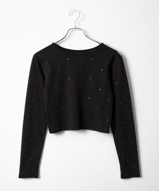 WEGO ラインストーンドットロンT ブラック