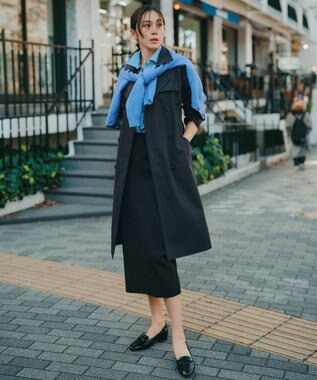 UNFILO L BEAUTY FORM KNIT ペプラムセットアップ ブラック