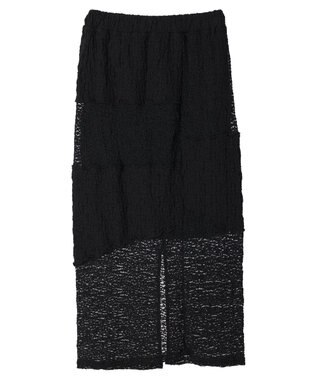 Green Parks パッチワーク風メロースカート Black