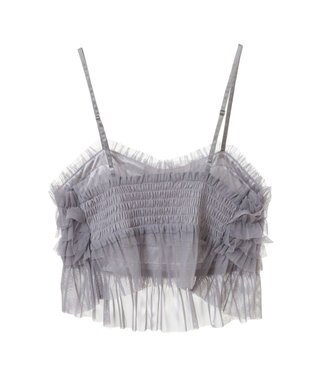 earth music&ecology チュールビスチェ Gray