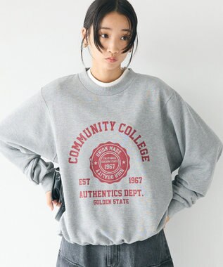 CRAFT STANDARD BOUTIQUE カレッジプリントプルオーバー Gray Mixture