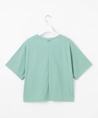 自由区 S 【接触冷感・UVカット・吸水速乾・抗菌防臭・洗える】ハイカウントクロップド丈 Tシャツ フロスティグリーン