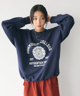 CRAFT STANDARD BOUTIQUE カレッジプリントプルオーバー Gray Mixture