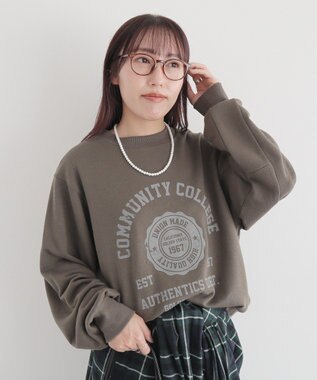 CRAFT STANDARD BOUTIQUE カレッジプリントプルオーバー Gray Mixture