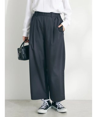 CRAFT STANDARD BOUTIQUE イージーケアピンストライプテーパードパンツ Stripe Gray