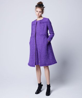 TOCCA 【消臭】SWEET TWINKLE ツイードコート パープル系