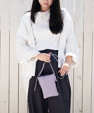 Hekhèr Le Style de Vie 新色追加【日本製】シュリンクレザー スマートフォンポシェット ラベンダー