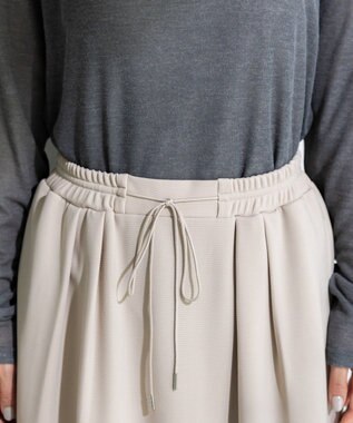 Green Parks 楽ちんリップルＩラインスカート Light Beige