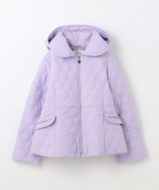 組曲 KIDS 【150-170㎝】中綿キルト コート ラベンダー系