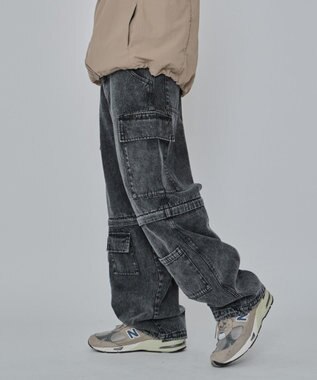 WEGO 2WAYマルチデニムカーゴパンツ デニムブラックソノタ