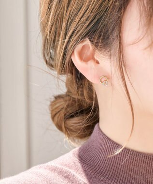 Phoebe 【金属アレルギー対応】【痛くないシリーズ】デリケートビジューライトフィットイヤリング ゴールド