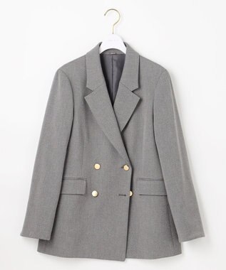 ANY SIS ビューティサーモ2WAYストレッチ テーラードジャケット グレーシャンブレー
