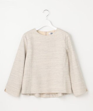 J.PRESS LADIES ライトツイードストレッチ ブラウス ベージュ系1