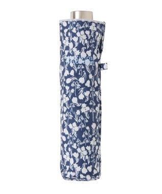 MOONBAT 【 遮光率100％/遮熱/UV/軽量】MACKINTOSH PHILOSOPHY(マッキントッシュフィロソフィー)晴雨兼用日傘 小花柄 バーブレラ 折りたたみ傘 フワクール生地使用 ディープブルー