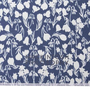 MOONBAT 【 遮光率100％/遮熱/UV/軽量】MACKINTOSH PHILOSOPHY(マッキントッシュフィロソフィー)晴雨兼用日傘 小花柄 バーブレラ 折りたたみ傘 フワクール生地使用 ディープブルー