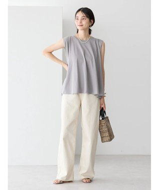 AMERICAN HOLIC 接触冷感バックフレアノースリーブプルオーバー Gray