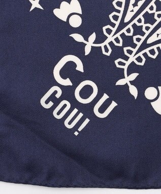 組曲 【Flower Collection】バンダナプチ スカーフ ネイビー系