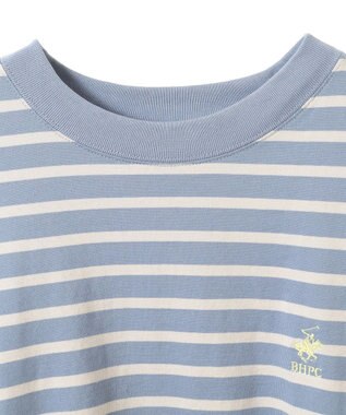CRAFT STANDARD BOUTIQUE 【別注】BHPC/刺繍ワイドスリーブTEE Border Blue