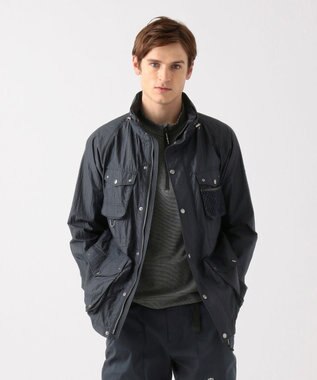 JOSEPH ABBOUD MOUNTAIN リップルサッカー ブルゾン ネイビー系