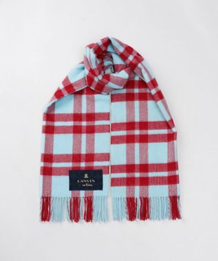 AURORA 【 LANVIN en Bleu （ランバン オン ブルー）】チェックウールストール