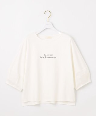 ANY SIS S 【撥水・汗ジミ防止・UVケア・洗える】スーピマスムース クロップド Tシャツ オフロゴ
