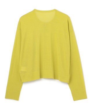 UNFILO 【洗える/接触冷感】 フロスティコットン クロップドカーディガン ライム