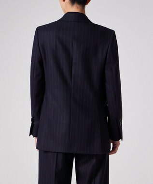 Paul Smith ストライプ ウール ダブルジャケット ネイビー